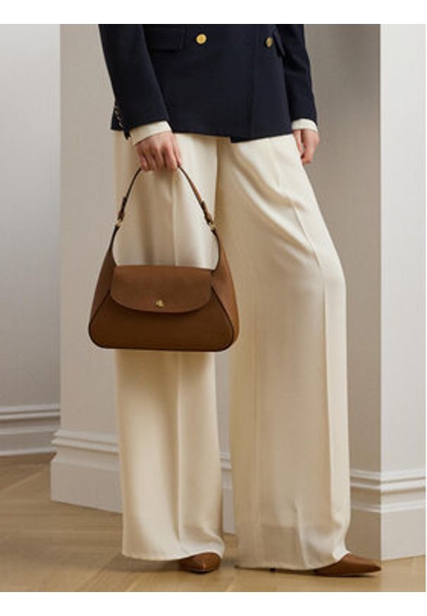 Lauren Ralph Lauren - LAUREN RALPH LAUREN Torebka 431969364002 Brązowy. Kolor: brązowy. Materiał: skórzane