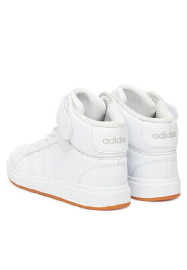 Adidas - adidas Sneakersy Grand Court Mid K JR0803 Biały. Kolor: biały. Materiał: skóra