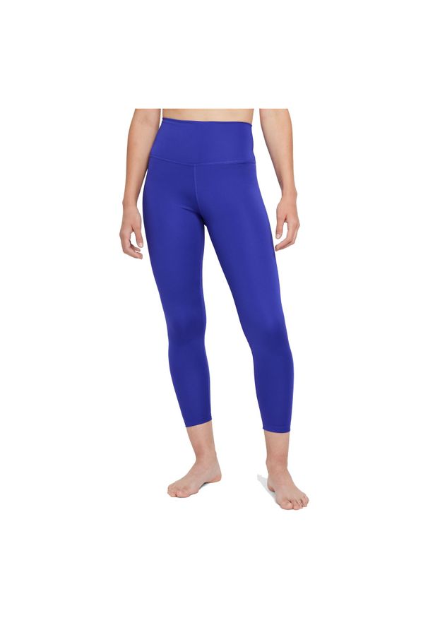 Spodnie legginsy damskie treningowe Nike Yoga 7/8 CU5293. Stan: podwyższony. Materiał: materiał, poliester, skóra. Technologia: Dri-Fit (Nike)