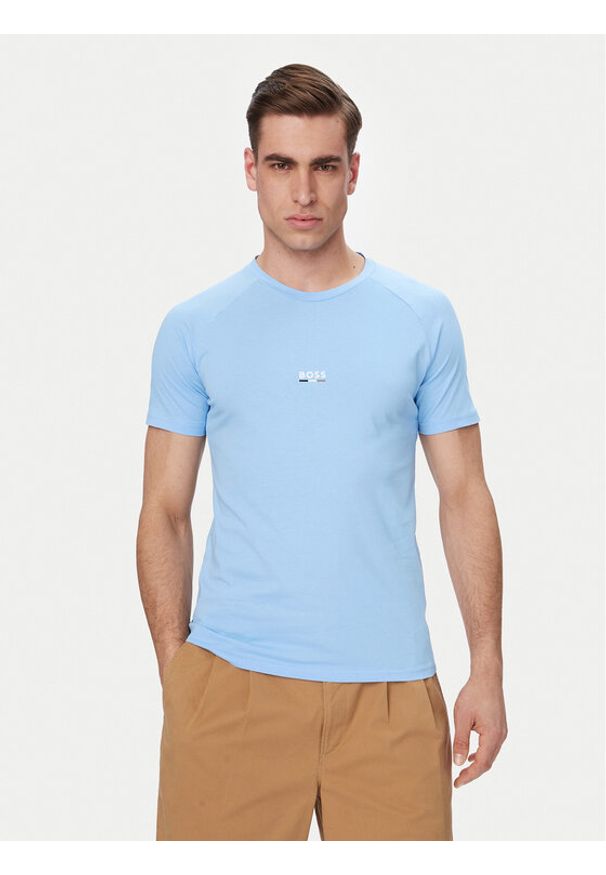 BOSS T-Shirt 50517970 Niebieski Slim Fit. Kolor: niebieski. Materiał: bawełna