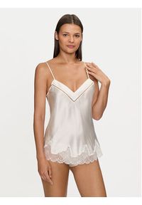 Simone Pérèle Koszulka piżamowa Nocturne 17F900 Écru Comfort Fit. Materiał: jedwab #4