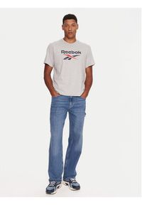 Reebok T-Shirt RK25158CCM Szary Regular Fit. Kolor: szary. Materiał: bawełna #5