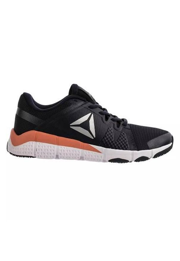 Buty treningowe damskie Reebok Trainflex Trening. Zapięcie: sznurówki. Kolor: czarny. Materiał: materiał, syntetyk, tkanina, guma. Szerokość cholewki: normalna. Sport: fitness