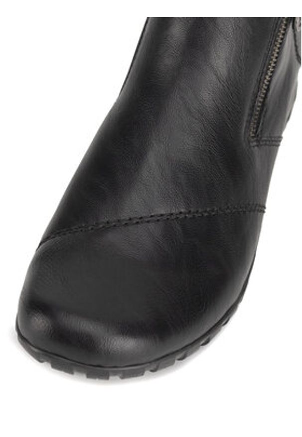Rieker Botki L4663-01 Czarny. Kolor: czarny. Materiał: materiał