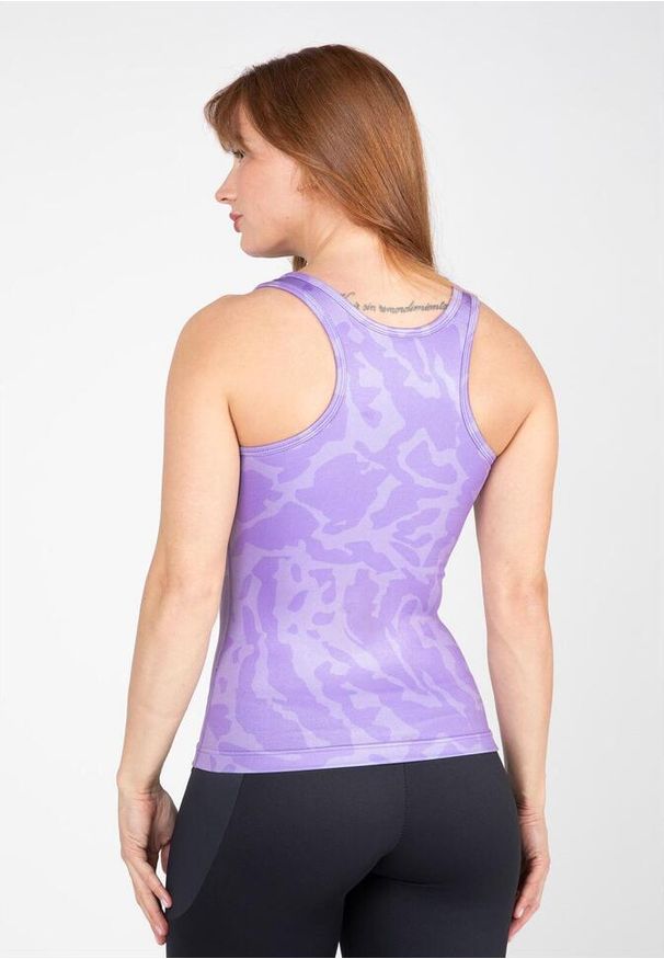 GORILLA WEAR - Indianapolis Top bez rękawów ilac. Kolor: fioletowy. Długość rękawa: bez rękawów. Sport: fitness