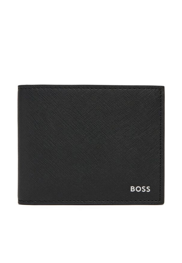 BOSS Duży Portfel Męski 50536727 Czarny. Kolor: czarny. Materiał: skóra