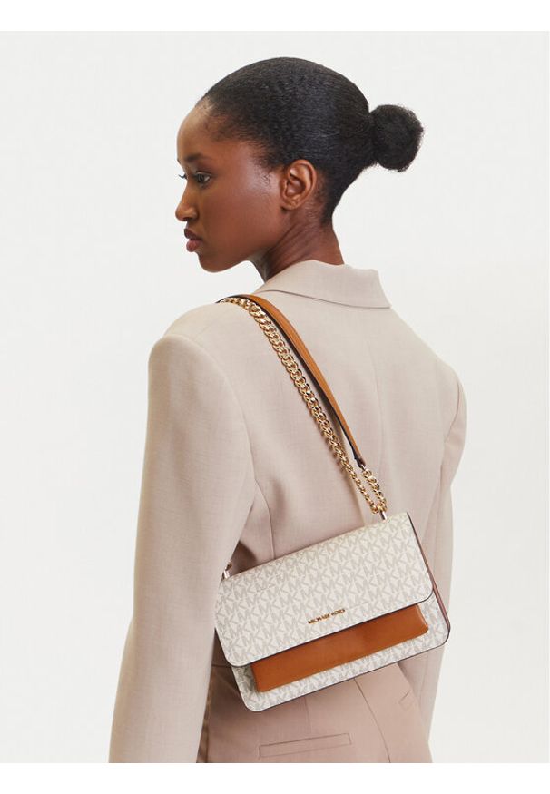 MICHAEL Michael Kors Torebka Claire 30R5GC7L3B Écru. Kolor: kremowy. Materiał: skórzane