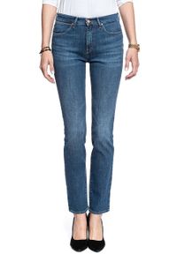Wrangler - WRANGLER HIGH RISE SLIM RETRO BLUE W27GGS071 112128045. Styl: retro #6