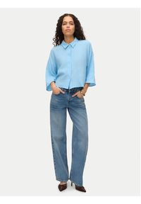 Vero Moda Koszula Natali 10279685 Niebieski Standard Fit. Kolor: niebieski. Materiał: bawełna #3