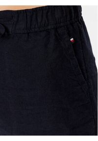 TOMMY HILFIGER - Tommy Hilfiger Spodnie materiałowe WW0WW37752 Granatowy Boyfriend Fit. Kolor: niebieski. Materiał: len