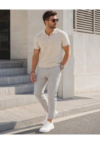 Big-Star - Sneakersy męskie Big Star, cholewka z materiału tekstylnego o oddychającej strukturze elastyczne sznurowanie na płaskiej podeszwie, białe, UU174004. Okazja: na co dzień, na spacer, do pracy. Zapięcie: sznurówki. Kolor: biały. Materiał: materiał. Szerokość cholewki: normalna. Obcas: na płaskiej podeszwie. Sport: turystyka piesza #7