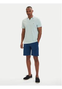 TOMMY HILFIGER - Tommy Hilfiger Szorty materiałowe Denton 9.5 MW0MW42351 Niebieski Slim Fit. Kolor: niebieski. Materiał: bawełna #5