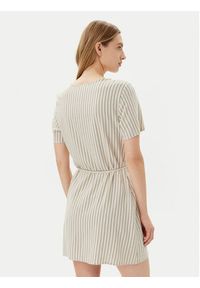 Vero Moda Sukienka letnia Mymilo 10322976 Beżowy Loose Fit. Kolor: beżowy. Materiał: len, wiskoza. Sezon: lato #8