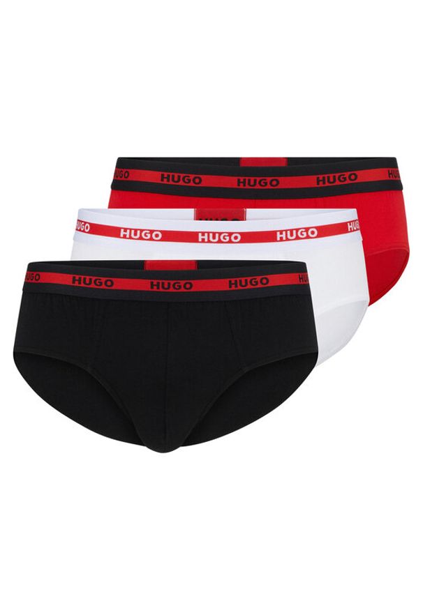 Hugo - HUGO Komplet slipów 50492378 Kolorowy. Materiał: bawełna. Wzór: kolorowy