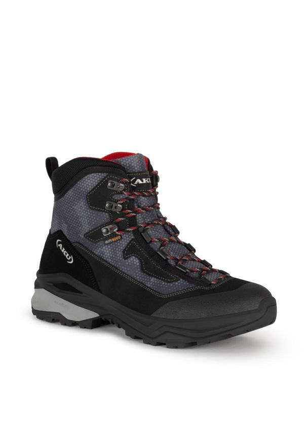 Buty sportowe trekkingowe męskie Aku Adapta Gore-tex wygodne. Kolor: wielokolorowy, czarny, szary. Materiał: materiał, skóra. Szerokość cholewki: normalna. Technologia: Gore-Tex