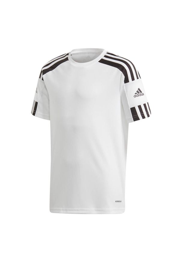 Adidas - Koszulka piłkarska dla dzieci adidas Squadra 21 JSY Y Jr. Kolor: biały, wielokolorowy, czarny. Sport: piłka nożna