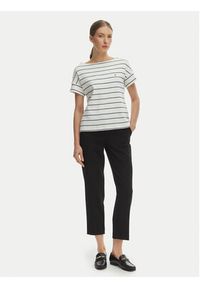 TOMMY HILFIGER - Tommy Hilfiger T-Shirt WW0WW49723 Écru Loose Fit. Kolor: kremowy. Materiał: bawełna #5