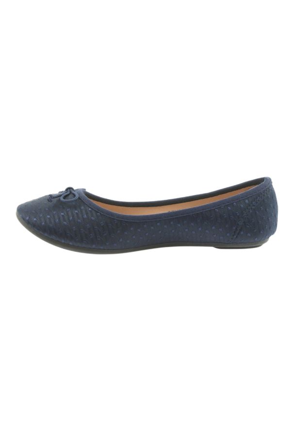 McKey trampki balerinki wsuwane granarowe granatowe. Okazja: na co dzień. Zapięcie: bez zapięcia. Kolor: niebieski. Materiał: materiał, guma. Styl: casual