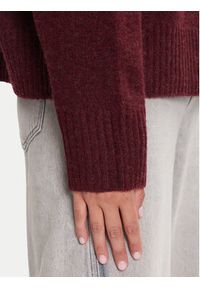 Vero Moda Sweter Boom 10320463 Bordowy Loose Fit. Kolor: czerwony. Materiał: syntetyk #4