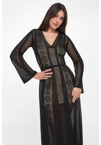 Twinset Milano - Sukienka ażurowa midi TWINSET. Wzór: ażurowy. Długość: midi #3