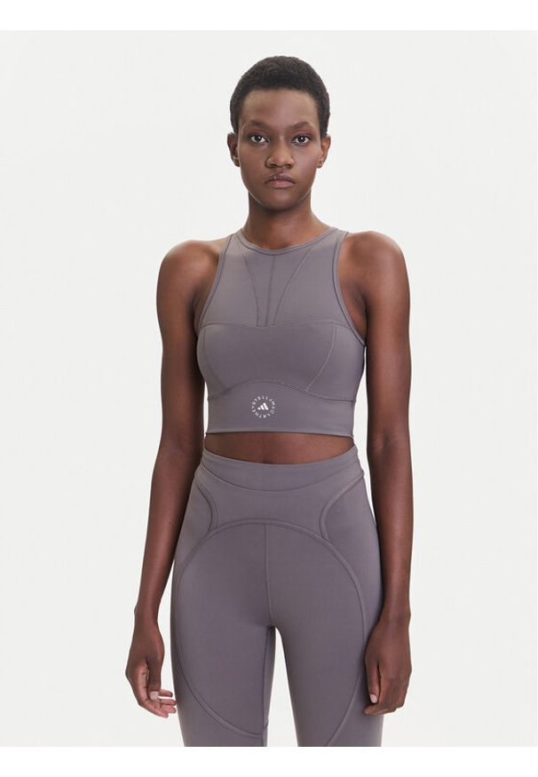 Adidas by Stella McCartney - adidas by Stella McCartney Biustonosz sportowy Training JW4543 Szary. Kolor: szary. Materiał: syntetyk