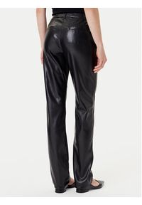 Marella Spodnie z imitacji skóry Teodora 2523786011 Czarny Slim Fit. Kolor: czarny. Materiał: skóra #3