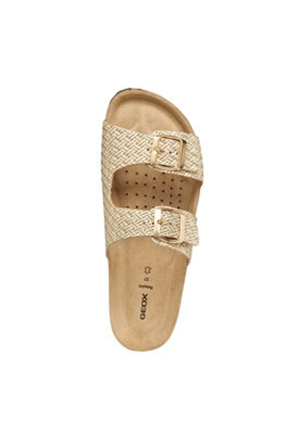 Geox Klapki D Brionia D35LSL 00047 C2012 Złoty. Kolor: złoty. Materiał: skóra