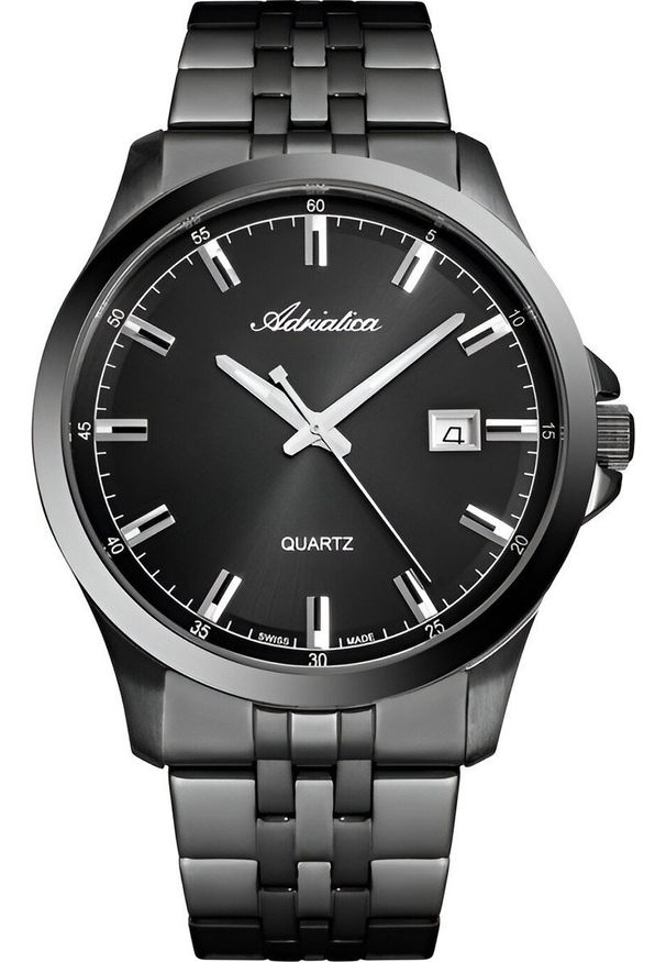Zegarek Adriatica Zegarek męski Adriatica A8304.S114Q czarny. Kolor: czarny