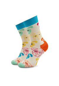 Happy-Socks - Happy Socks Zestaw 3 par wysokich skarpet unisex XDOG08-0150 Kolorowy. Materiał: materiał, bawełna. Wzór: kolorowy #5