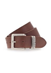 Tom Tailor - TOM TAILOR MĘSKI PASEK SKÓRZANY NA BOLEC SKÓRA TG1068L89/645 40mm Gürtel Q.6789 0645 COGNAC. Materiał: skóra. Wzór: paski. Styl: klasyczny #1