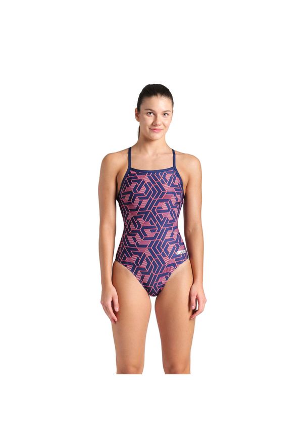 Damski kostium kąpielowy 1-częściowy Arena Escape. Kolor: niebieski