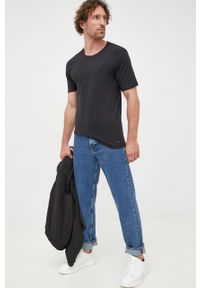 MICHAEL Michael Kors t-shirt bawełniany (3-pack) BR2C001023 kolor czarny gładki. Okazja: na co dzień. Kolor: czarny. Materiał: bawełna. Wzór: gładki. Styl: casual #4