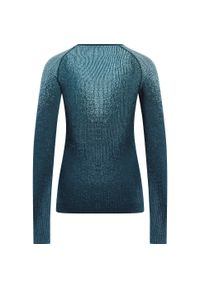 Bluza termoaktywna damska Odlo Performance Warm Blackcomb BL Top Crew Neck LS. Kolor: niebieski