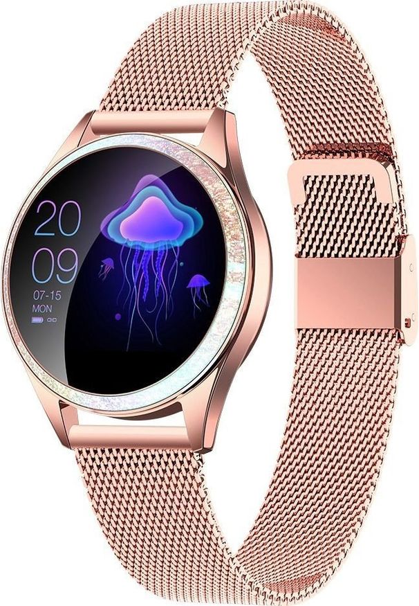 Smartwatch Rubicon RNBE45 Różowe złoto (381622-uniw). Rodzaj zegarka: smartwatch. Kolor: różowy, wielokolorowy, złoty