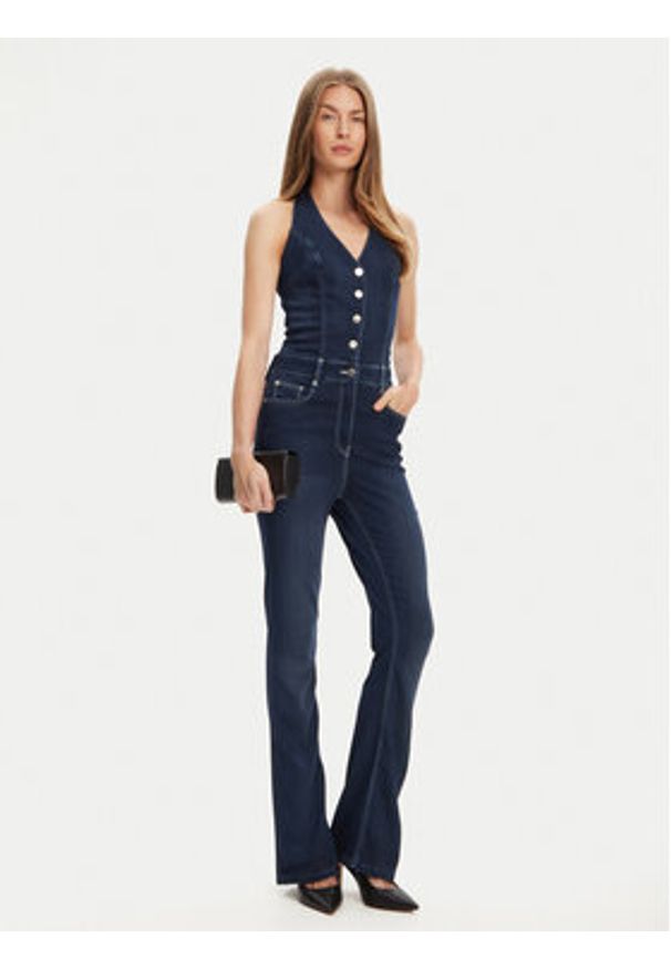 Guess Kombinezon W5YD57 D0782 Granatowy Regular Fit. Kolor: niebieski. Materiał: syntetyk