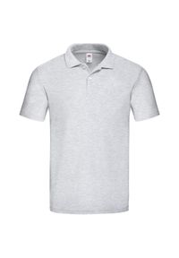 FRUIT OF THE LOOM - Koszulka Polo Dla Dorosłych Unisex Original Heather. Typ kołnierza: polo. Kolor: szary