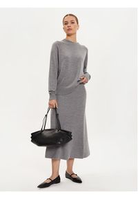 Max Mara Leisure Sweter Salvia 2426366158 Szary Relaxed Fit. Kolor: szary. Materiał: wełna