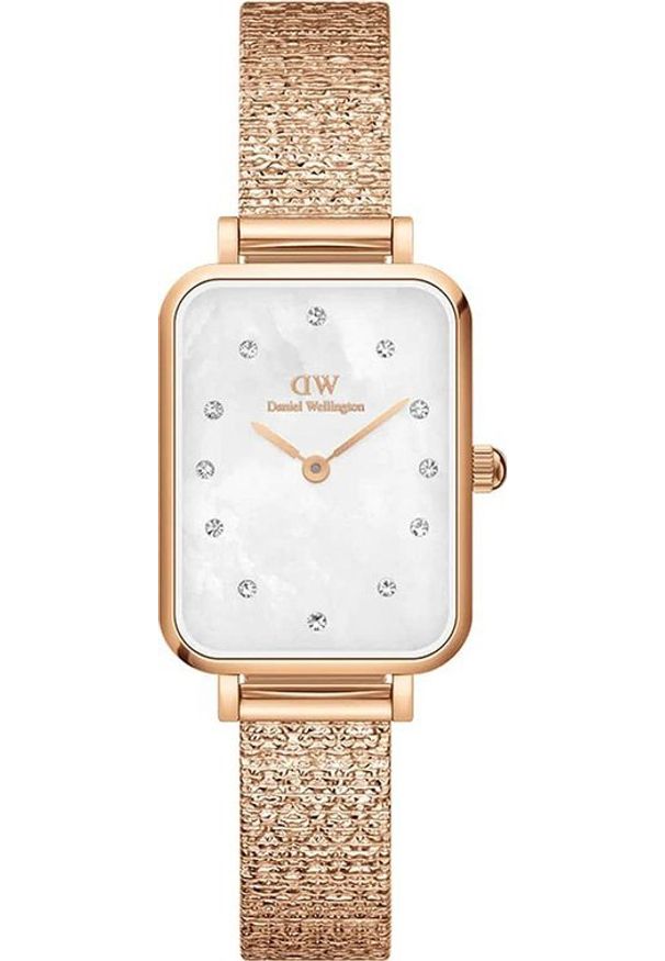 Daniel Wellington - ZEGAREK DAMSKI DANIEL WELLINGTON Quadro Lumine Pressed Piano 20mm DW00100578 + BOX (zw519b)