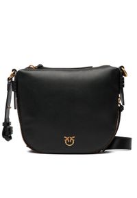 Pinko - PINKO Torebka Hobo Zip Around Mini Ai 25-26 PLTT 105332 A0QO Czarny. Kolor: czarny. Materiał: skórzane
