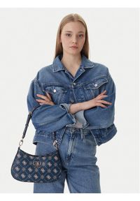 Guess Torebka Emelie Logo HWGP99 28180 Granatowy. Kolor: niebieski. Materiał: skórzane #1