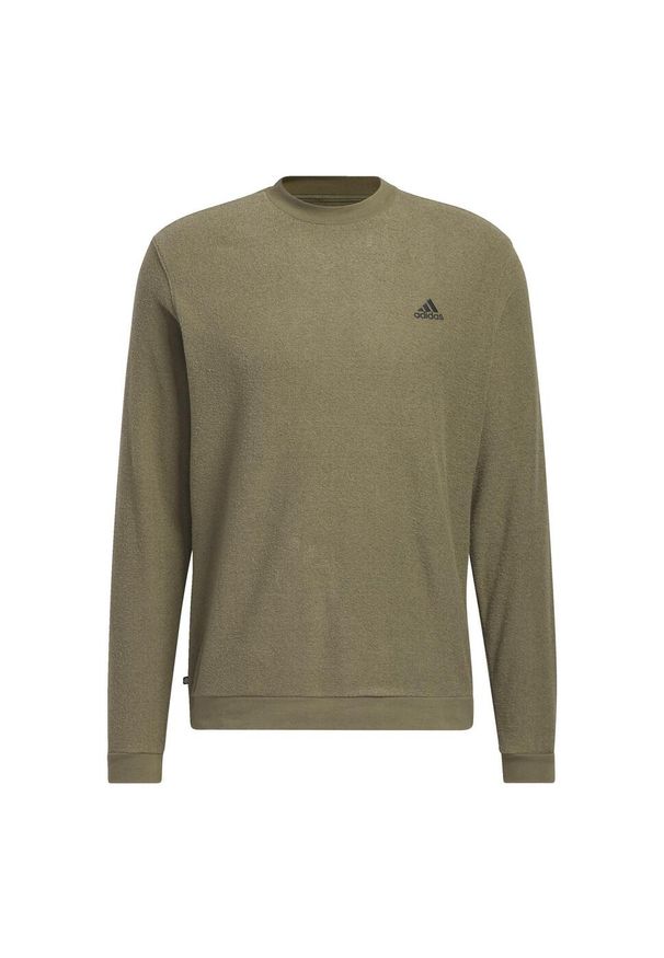 Adidas - Core Crew Sweatshirt. Kolor: zielony. Materiał: materiał
