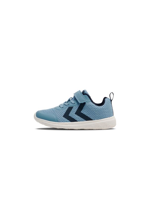 Sneakersy dla dzieci Hummel Actus Recycled. Okazja: na uczelnię. Zapięcie: rzepy. Kolor: niebieski, szary, wielokolorowy. Sport: joga i pilates