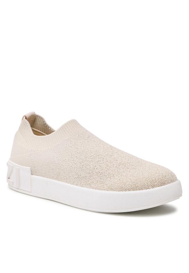 Sneakersy QUAZI WS5762-03 Golden. Kolor: beżowy. Materiał: materiał