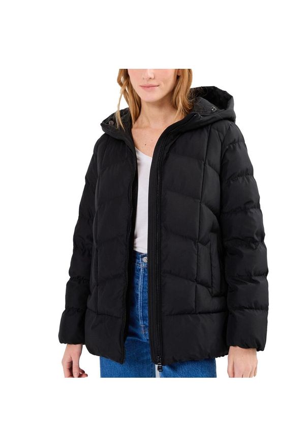 Geox - Kurtka GEOX W4628P T3144 Czarny. Kolor: czarny. Materiał: tkanina, puch. Sport: turystyka piesza