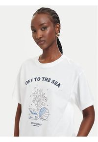 only - ONLY T-Shirt Celine 15374989 Biały Regular Fit. Kolor: biały. Materiał: bawełna #7