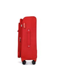 Wittchen - Zestaw jednokolorowych walizek miękkich czerwony. Kolor: czerwony. Materiał: poliester #4