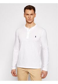 Polo Ralph Lauren Longsleeve Lsl 710790058002 Biały Regular Fit. Typ kołnierza: polo. Kolor: biały. Materiał: bawełna. Długość rękawa: długi rękaw