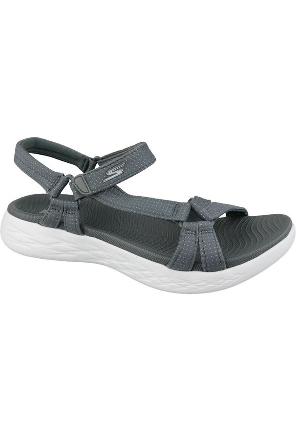 skechers - Sandały damskie, Skechers On The Go 600. Kolor: szary. Sport: turystyka piesza