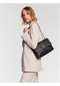 Tory Burch Torebka Kira Chevron Convertible Shoulder Bag 90446 Czarny. Kolor: czarny. Materiał: skórzane #7