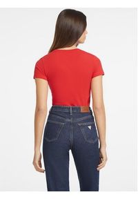 Guess Jeans T-Shirt W4YI01 J1314 Czerwony Slim Fit. Kolor: czerwony. Materiał: bawełna #2